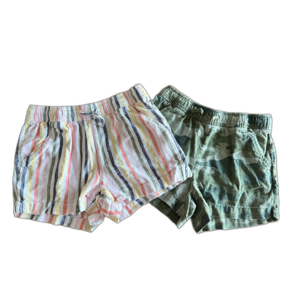 Old Navy Printed Linen Blend Shorts Set Girls' L(10-12) - Picture 1 of 16